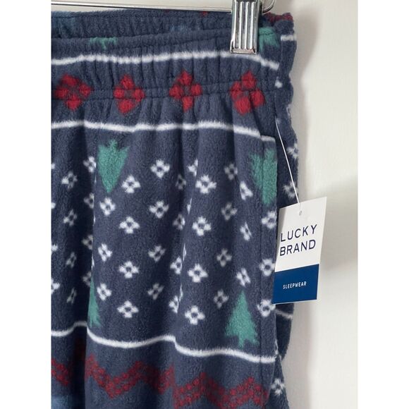 Lucky Brand Men's Fleece Pajama Pants Size Large Holiday Festive NEW k18 - Picture 5 of 11